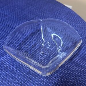 Simon Pearce Clear Glass Square bowl Hand Blown Glass Woodbury 6” Signed